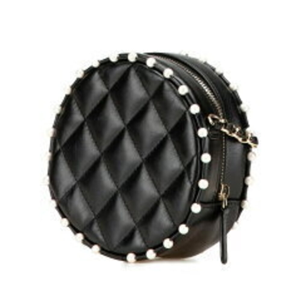 Chanel Matelasse Coco Mark Chain Shoulder Bag Black Lambskin Faux Pearls - Picture 2 of 10